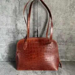 【FURLA】フルラ トートバッグ クロコ型押し レザー