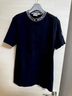 Moncler ネックロゴ 黒 Tシャツ Lサイズ