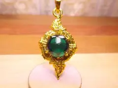 龍のネックレス♌エメラルドグリーン♍金メッキ♋ナガアイクリスタル⭐プラクルアン✨