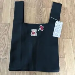 未使用タグ付きD.KELLY ブラックトートバッグ