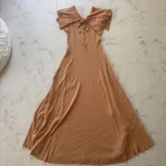 COCODEAL ココディールリブロングワンピース