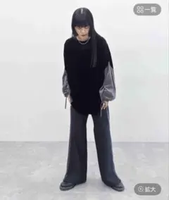 ニコアンド　モードノームコア　イージーフレアラインパンツ
