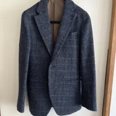 Harris Tweed 手織り テーラードジャケット グレー系