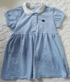 SACCO　サッコ　水色　ブルー　半袖ワンピース　100　キッズ　子供服　犬刺繍