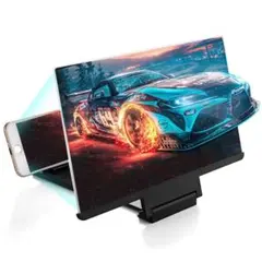 ✨スマホ拡大鏡ホルダー 360°回転可能 スマホ拡大スクリーン ブラック