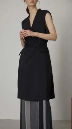 36 リムアーク Nocollar box shape vest BLK