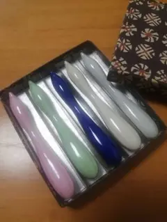陶器箸置5個セット　箸枕　アンティーク　骨董