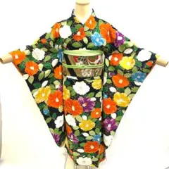 【振袖25】着物 振袖 正絹 袷 着物 金駒刺繍 椿 単品販売