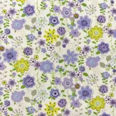 ★はぎれ★【コットンこばやし】ブロード　幅110×48cm 紫色の小花柄