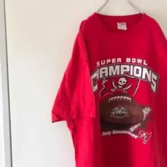 USA古着 90s スーパーボウル オーバーサイズ Tシャツ 赤