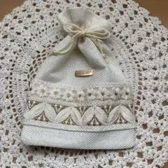 インド刺繍巾着