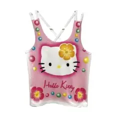 y2k 平成ギャル00s ピンクkitty柄キャミソール　花総柄カットソー