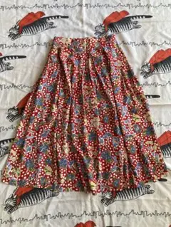 vintage LOUBEN 花柄 水玉 フレアスカート レトロ ヴィンテージ