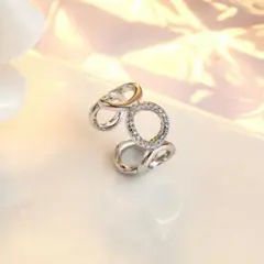 新品☆安心のメルカリ便☆ シングル ☆ 編み込みワッカ ☆ 指輪 ☆ シンプル☆