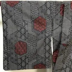 ※C371正絹　袷　大島紬　極美品　着物