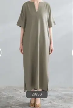 リネンライクカフタンワンピース