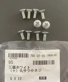 丸皿小ネジ　M5X12 (+)鉄　10本セット