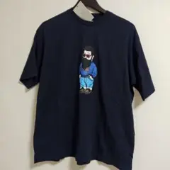 イケオジなキャラクターTシャツ ネイビー