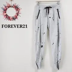 フォーエバートゥエンティーワン◇スウェットパンツ ペイント 裾ジップデザイン M