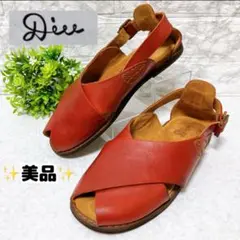 ⭐️極美品⭐️ Diu ディウ 本革 サンダル 赤 レッド 24㎝