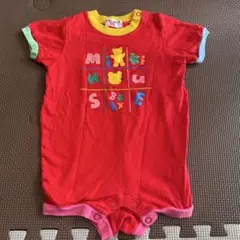 ミキハウス 赤色ロンパース 80サイズ