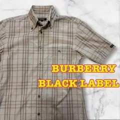 BURBERRY BLACK LABEL 半袖シャツ ベージュ系 チェック柄