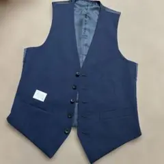 極美品　DANKANダンカン　メンズ　 ネイビー ノースリーブ スーツ用ベスト