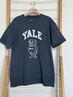 【UNISEX】YALEアーチロゴTシャツ　Lサイズ　ネイビー