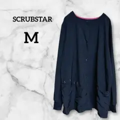SCRUBSTAR【M】ブラック ジャケット エシカルファブリック 前開き 秋冬