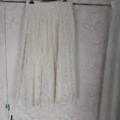 Lespoir ホワイト レース フレア キュロット