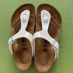 Birkenstock ホワイト クロコダイルサンダル 36