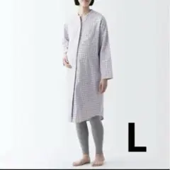 無印良品 脇に縫い目のない　二重ガーゼパジャマ L マタニティ