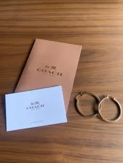 お値下げ中!COACH フープピアス ピンクゴールド