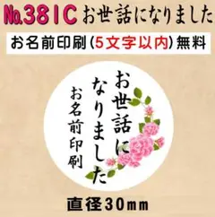 サンキューシール　№381C お世話になりました