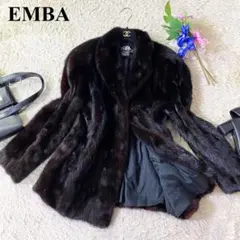 【定価80万】 EMBA ミンクファーコート ハーフコート ボリューム感 毛皮