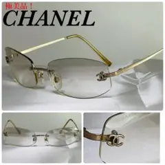 (極美品!)CHANEL シャネル 4002 ココマーク 縁なし サングラス