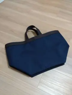 エルベシャプリエ★725C ネイビー×モカ★コーデュラ舟形トートL★バッグ