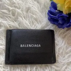 極美✨BALENCIAGA マネークリップ レザー エブリデイ ブラック 現行 極美✨BALENCIAGA マネークリップ レザー エブリデイ ブラック 現行