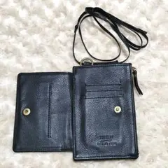 TIDEWAY　スマホショルダー　ショルダーバッグ　レザー　タイドウェイ　黒