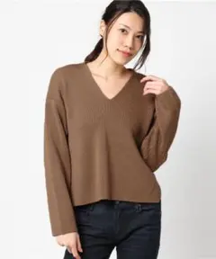 新春限定値下げ AURALEE オーラリー ファインウール Vネック リブニット