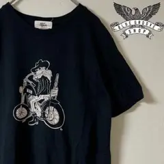 BLUE GROOVE プリントtシャツ/M/ブラック