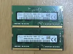 ノートPC 用メモリー 8GB (4GB ×2)　DDR4-2666
