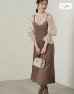 プロポーションボディドレッシング フェイクスウェードキャミワンピース14AW