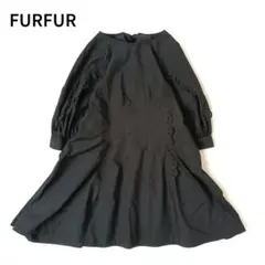 新品未使用♡ファーファーFURFURスカラレースフレアブラウス バックリボンe