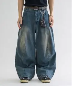【EPNK】Switch slab wide denim pants