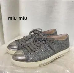 miumiu グリッタースニーカー