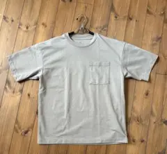 無印ベージュ Tシャツ Mサイズ フロントポケット付き