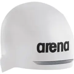 arena(アリーナ)　FINA承認　Mサイズ　ロゴシリコンキャップ　ホワイト