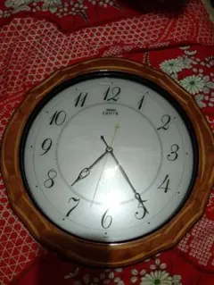 SEIKO EMBLEM 木目調 置時計 30cm