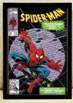 N700 スパイダーマン　アメリカンレトロ　ポスター　額付き
